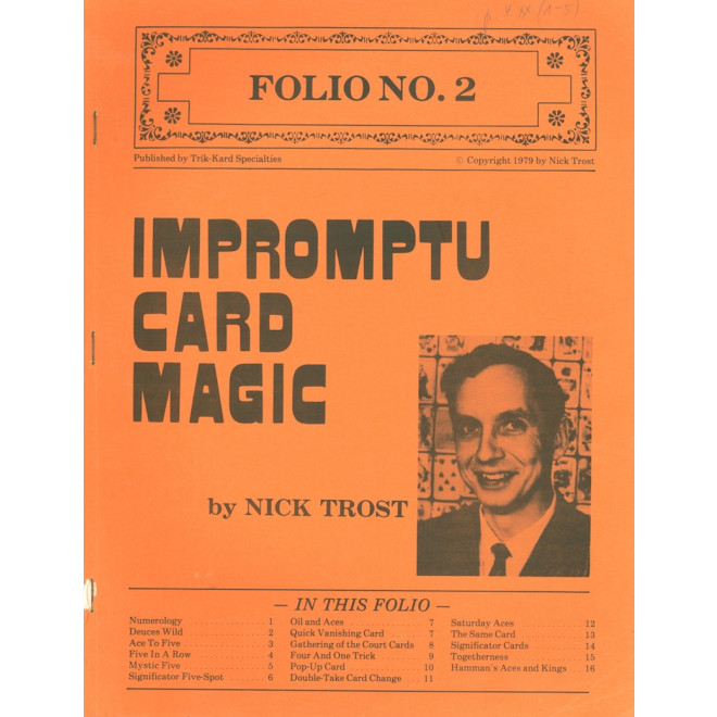 Impromptu Card Magic by Nick Trost - Folio No.2