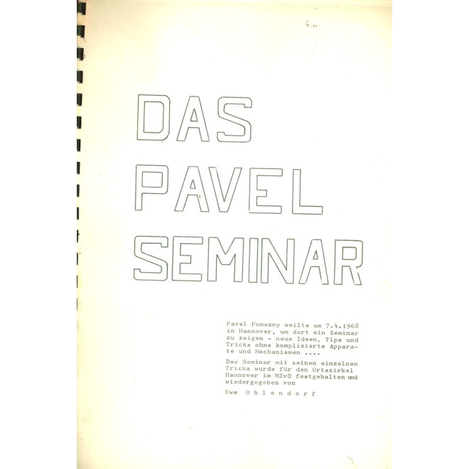 Das Pavel Seminar