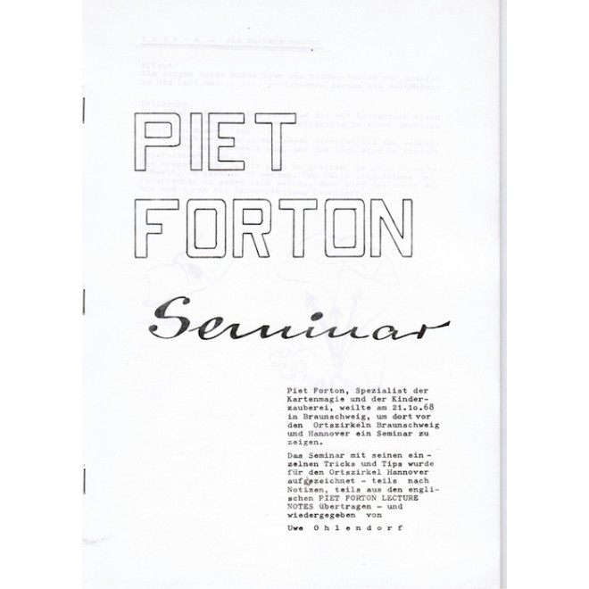 Piet Forton Seminar