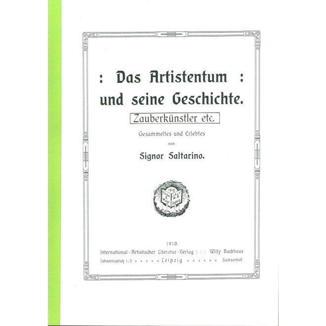 :Das Artistentum und seine Geschichte: