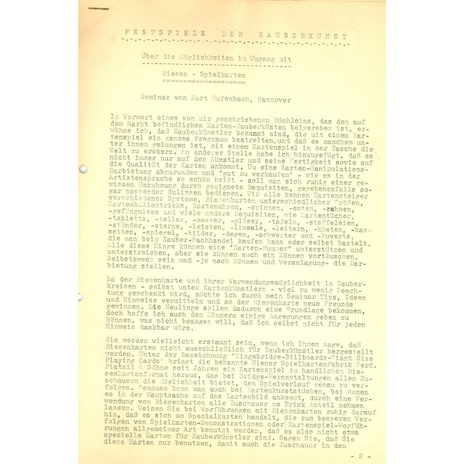 Über die Möglichkeiten im Umgang mit Riesen-Karten