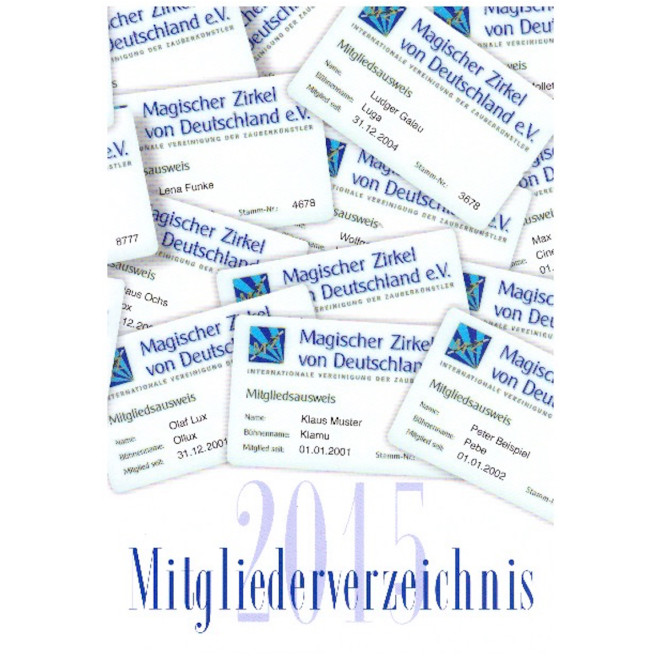 Mitgliederverzeichnis MZvD 2015