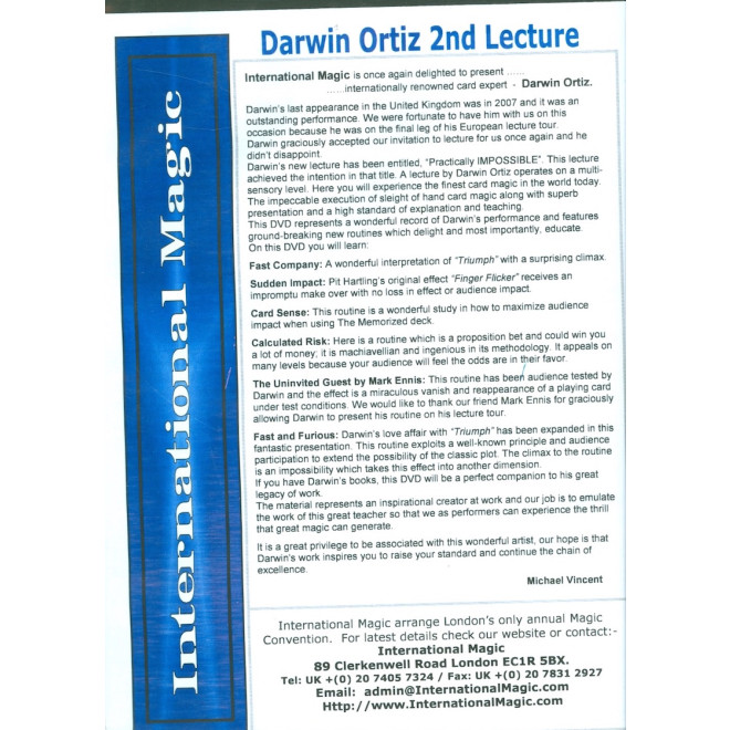 International Magic: Darwin Ortiz 2nd Lecture
