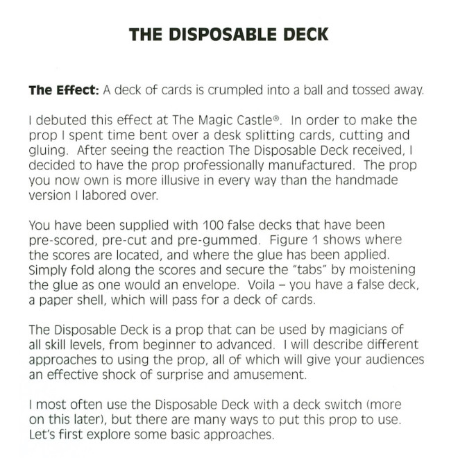 The Disposable Deck by David Regal