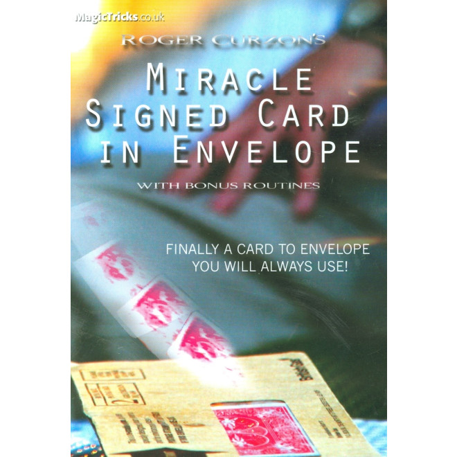 Miracle Signed Card In Envelope (Gimmick and DVD) by Roger Curzon - DVD
