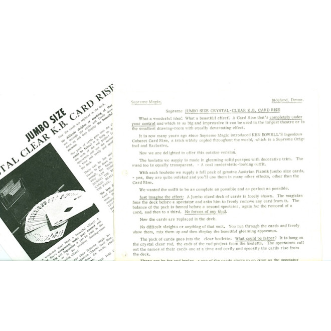 Crystal Clear K.B. Card Rise