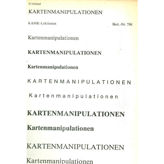 Seminar Kartenmanipulationen
