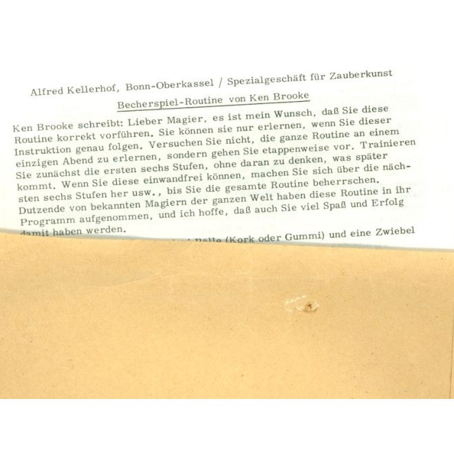 Becherspiel-Routine v. Ken Brooke (gelocht)