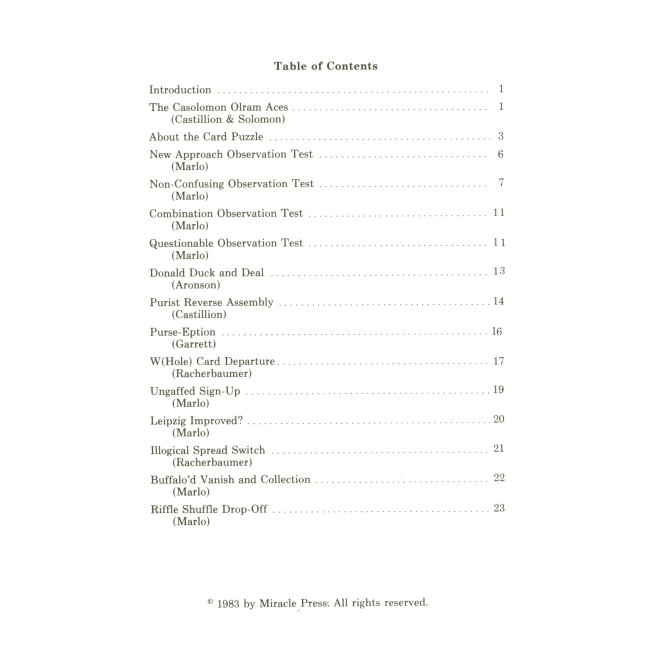 The Card Puzzle and Other Diversions