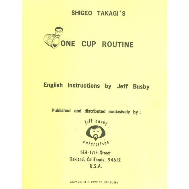 Shigeo Takagi's One Cup Routine