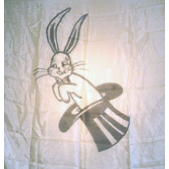 Hase in Zylinder - Tuch (85x85)