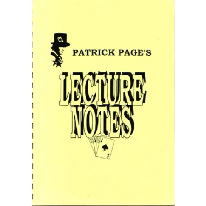 Patrick Page's Lecture Notes