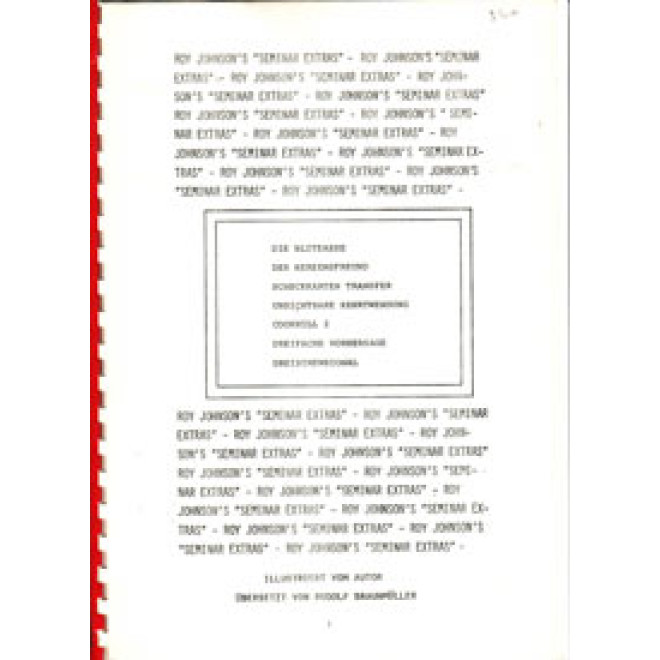 Roy Johnson's "Seminar Extras" (Spiralbindung)