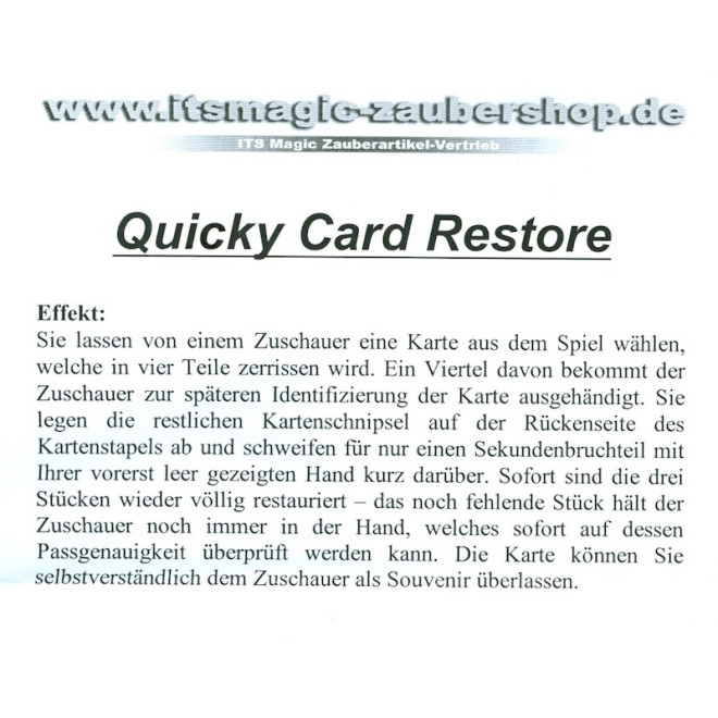 Quicky Card Restore