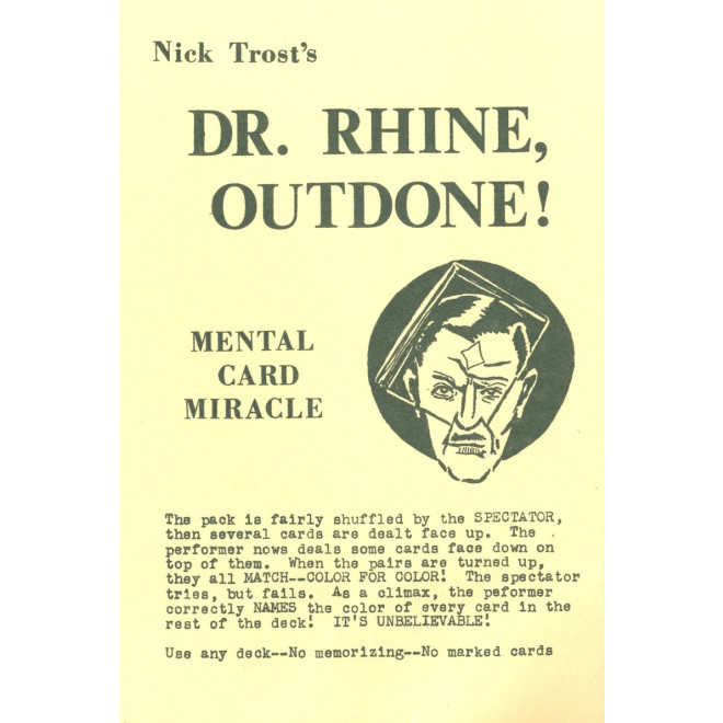 Nick Trost's Dr. Rhine, Outdone!