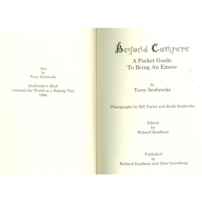 Beyond Compere: A Pocket Guide to Being an Emcee
