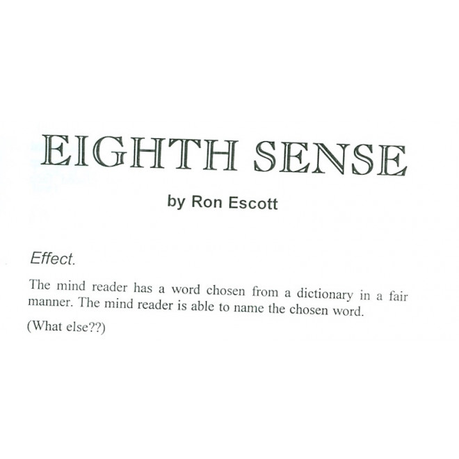 Eighth Sense by Ron Escott