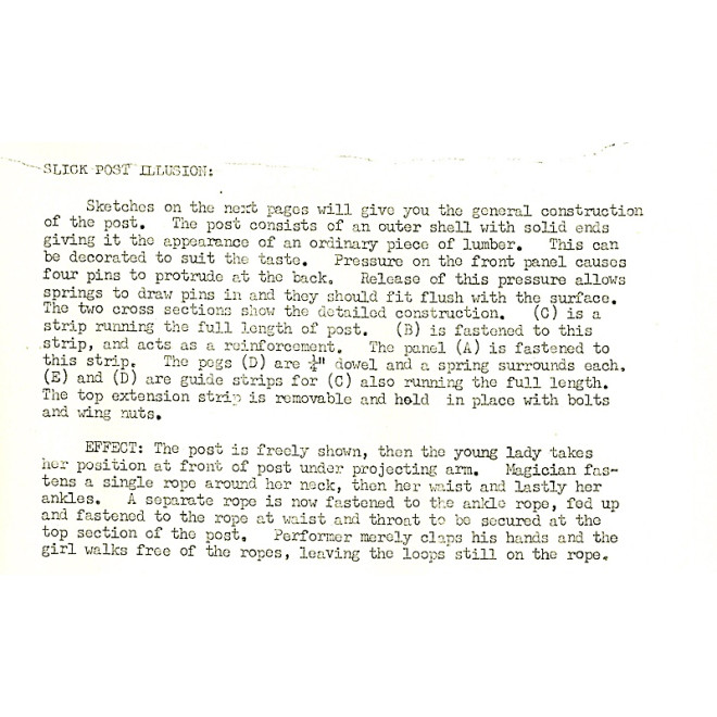 The Slick Post Illusion