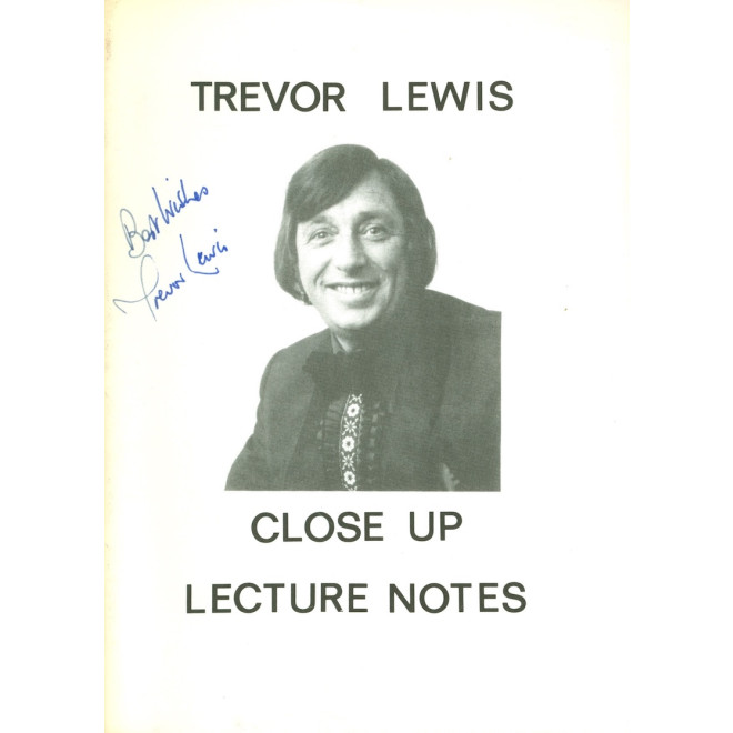 Trevor Lewis Close Up Lecture Notes