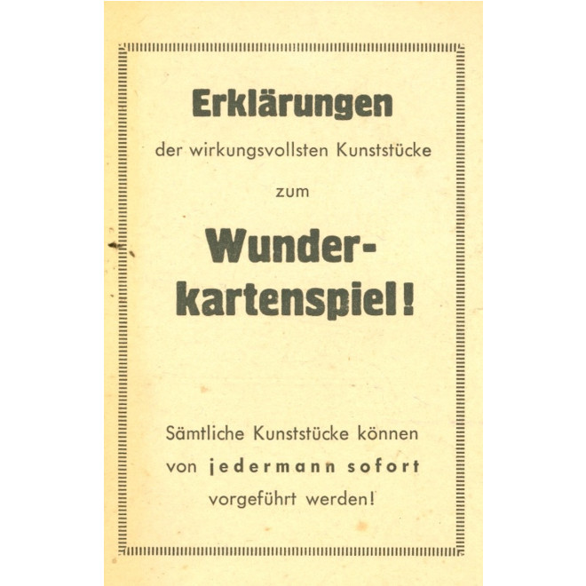 Erklärungen der wirkungsvollsten Kunststücke ...