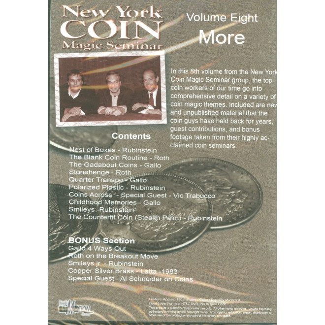 New York Coin Magic Seminar - Volume 8 (More)