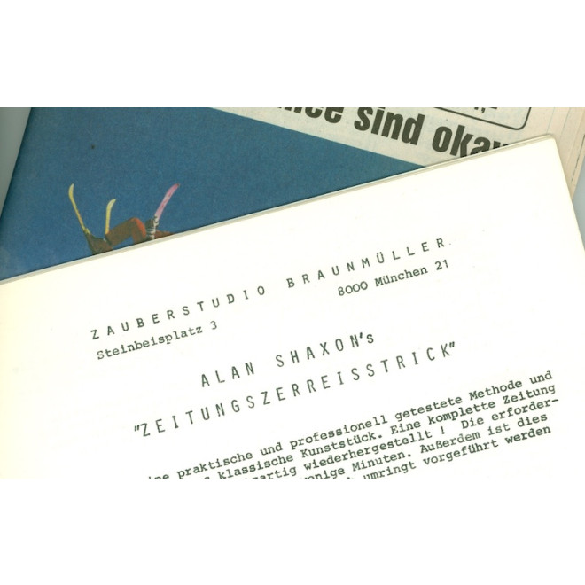 Alan Shaxon's Zeitungszerreissentrick