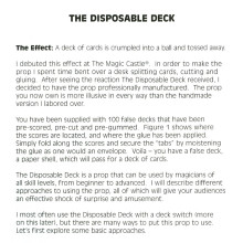 The Disposable Deck by David Regal