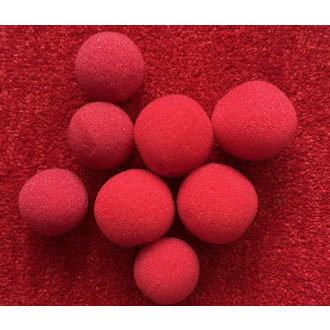 Spongebälle rot / Konvolut aus 2 Größen / je 4