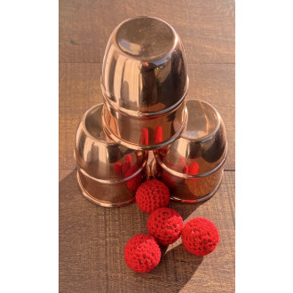 Becherspiel mit Chop-Cup / Kupfer