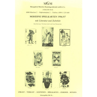 Katalog MGM: Moderne Spielkarten 1986/87 mit Literatur und Zubehör
