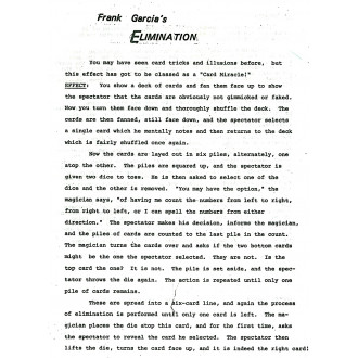Frank Garcia's Elimination