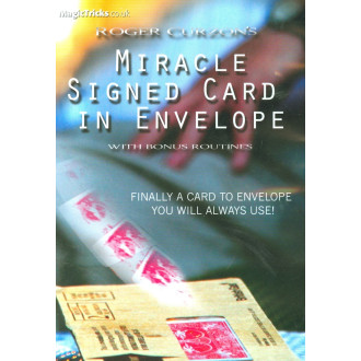 Miracle Signed Card In Envelope (Gimmick and DVD) by Roger Curzon - DVD