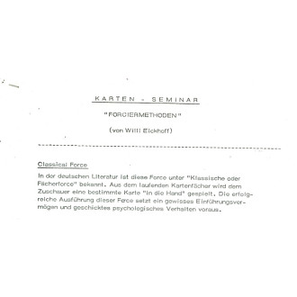 Karten-Seminar "Forciermethoden"