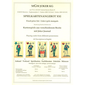 Katalog MGM: Spielkartenangebot XXI