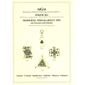 Katalog MGM: Moderne Spielkarten 1991 mit Literatur und Zubehör