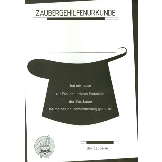 Zaubergehilfen-Urkunde